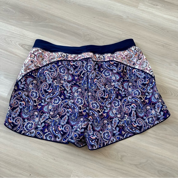 Lands End Blue Paisley Swim Shorts 22W Modest - Picture 4 of 8